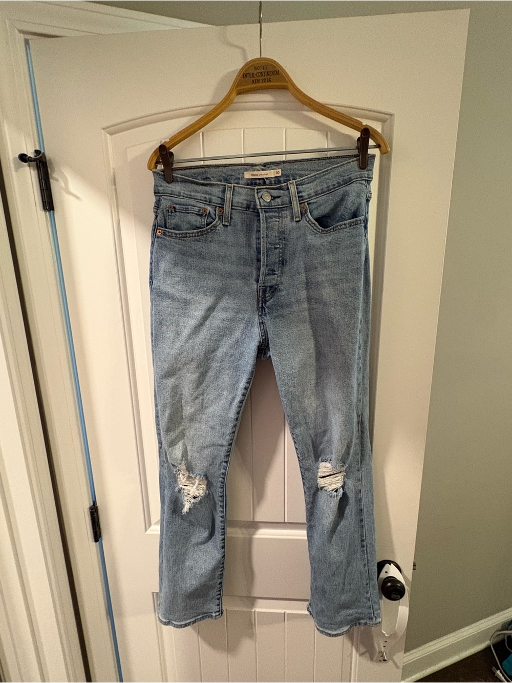 Levi's Light Blue Distressed High-Rise Jeans